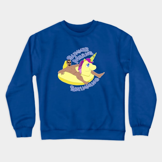 Summer Means Swimming Crewneck Sweatshirt by DiegoCarvalho